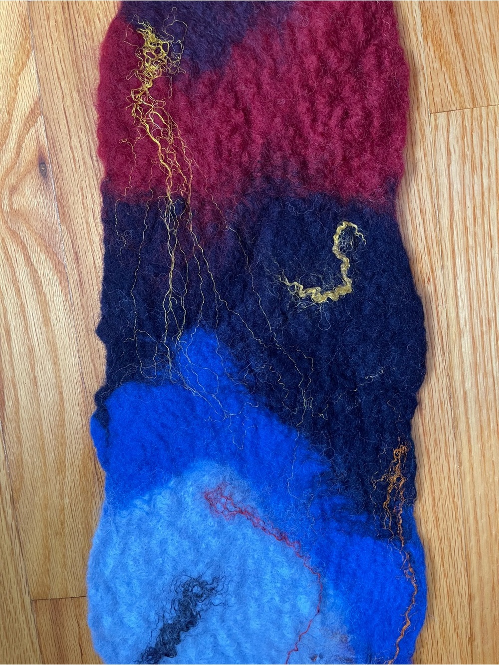 Colorful Hand-Felted Wool Scarf - Multi Color - Picture 6 of 15